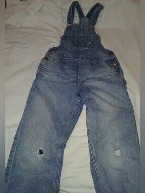 Pre-loved Classic Girl's Blue Denim Overalls.